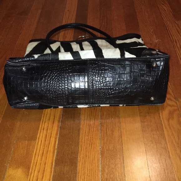 Maurizio Taiuti Zebra print calf leather tote bag - Picture 4 of 6